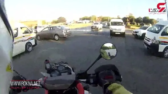 موتورسوار شجاع دزد لپ تاپ را فراری داد +فیلم 