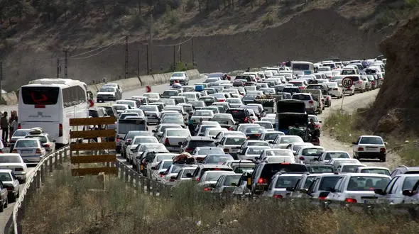  تردد وسایل نقلیه ازکرج به چالوس ممنوع شد