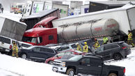 تصادف زنجیره‌ای 50 خودرو در پنسیلوانیا