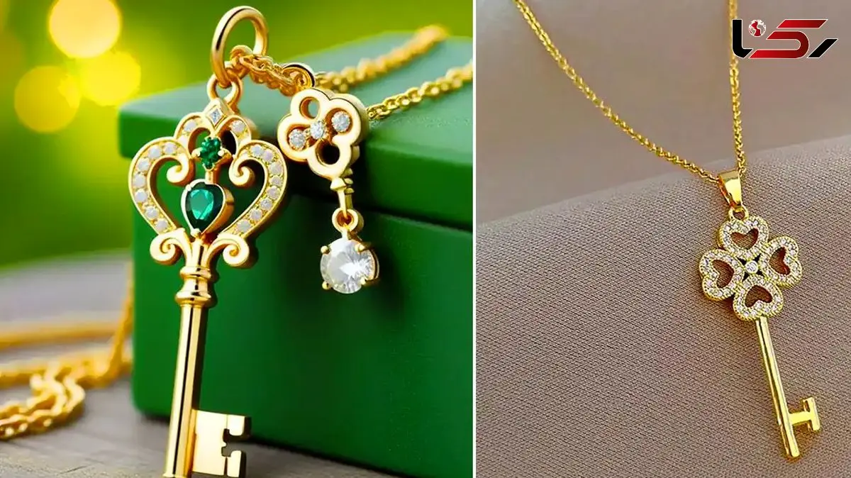 15 مدل گردنبند طلا طرح کلید؛ استایل خاص، ظاهری شیک