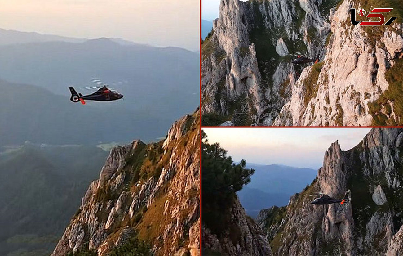 فیلم لحظه عملیات هوایی نجات یک زن از میان صخره ها در ارتفاع 2000 متری+تصاویر