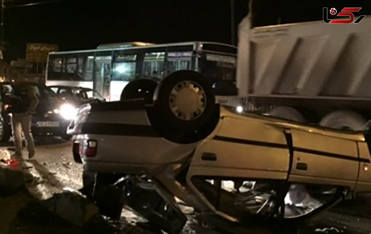 واژگونی مرگبار خودروی اتباع پاکستانی در جاده دلگان/5 تن کشته و مجروح شدند
