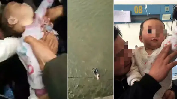 مادری که پسر 2 ساله اش را داخل رودخانه پرت کرد/ راننده تاکسی قهرمان ماجرا شد +فیلم و عکس