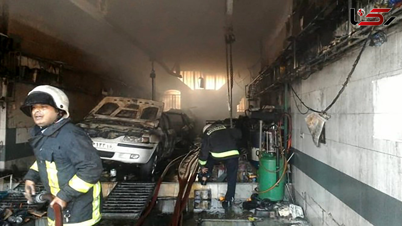 آتش‌سوزی در کارگاه تعمیر خودرو/ در قم رخ داد