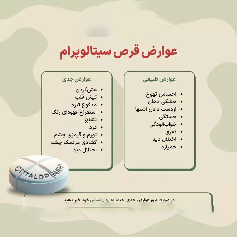 عوارض قرص سیتالوپرام