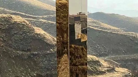  مونولیت در تهران / شی فلزی عجیب در نیکنام ده جاجرود تهران + عکس