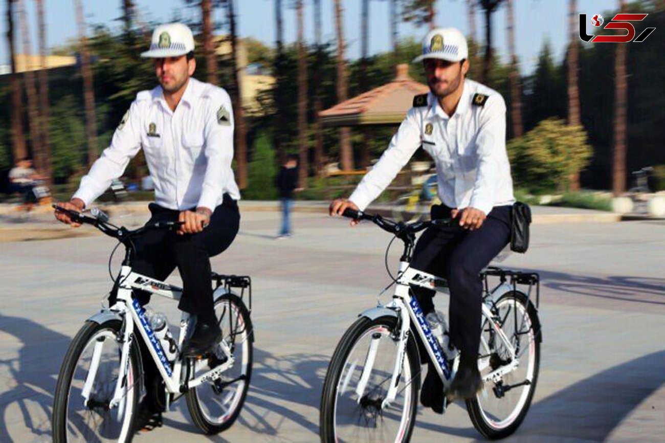 حضور پلیس های دوچرخه سوار در قزوین 