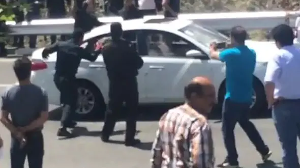 بازجویی از دزد ماشین که اتوبان غرب تهران را بست + فیلم