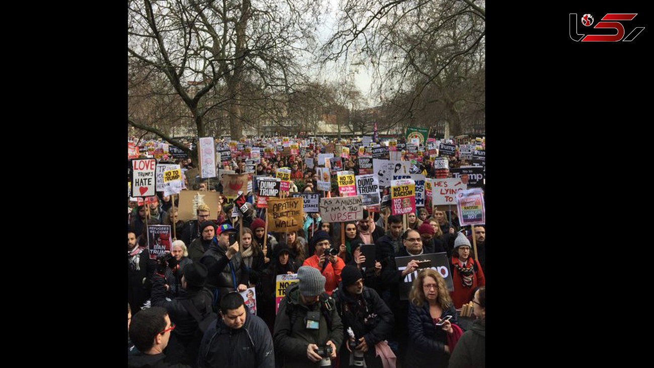 تظاهرات در لندن علیه فرمان مهاجرتی ترامپ +عکس