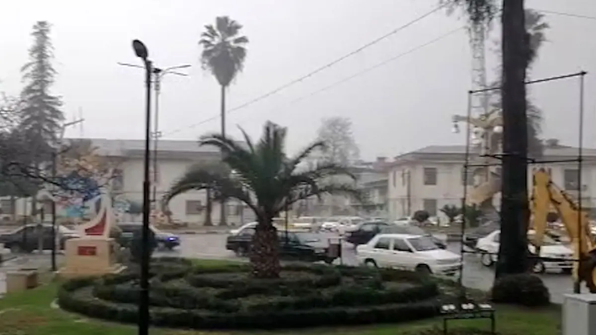 فیلم بارندگی سنگین امروز در رودسر