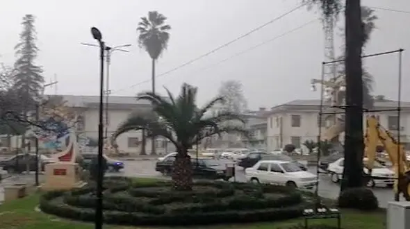 فیلم بارندگی سنگین امروز در رودسر