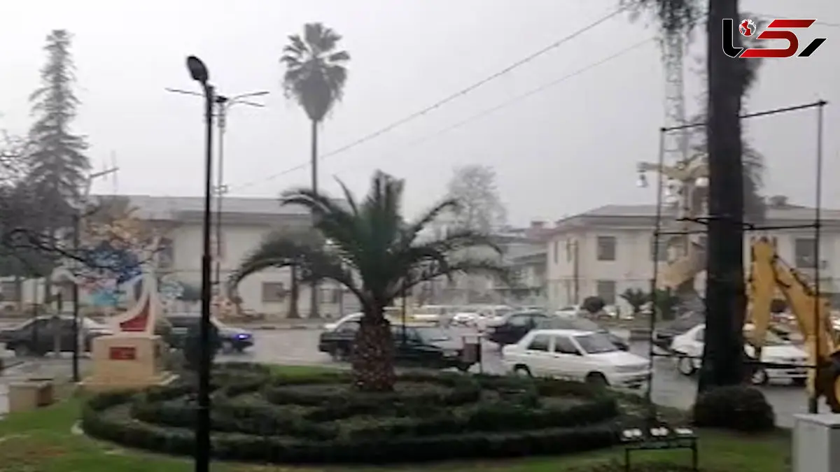 فیلم بارندگی سنگین امروز در رودسر