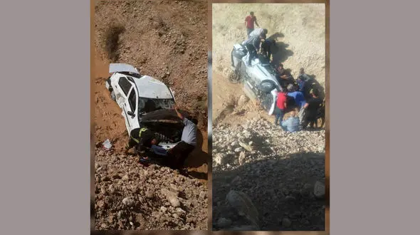 عجیب بودن عکس یک تصادف در دره پیچ پیر یعقوب