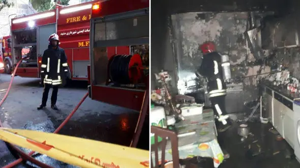 کشیدن بار اضافی از سه راهی برق، منزل دو طبقه را به آتش کشید