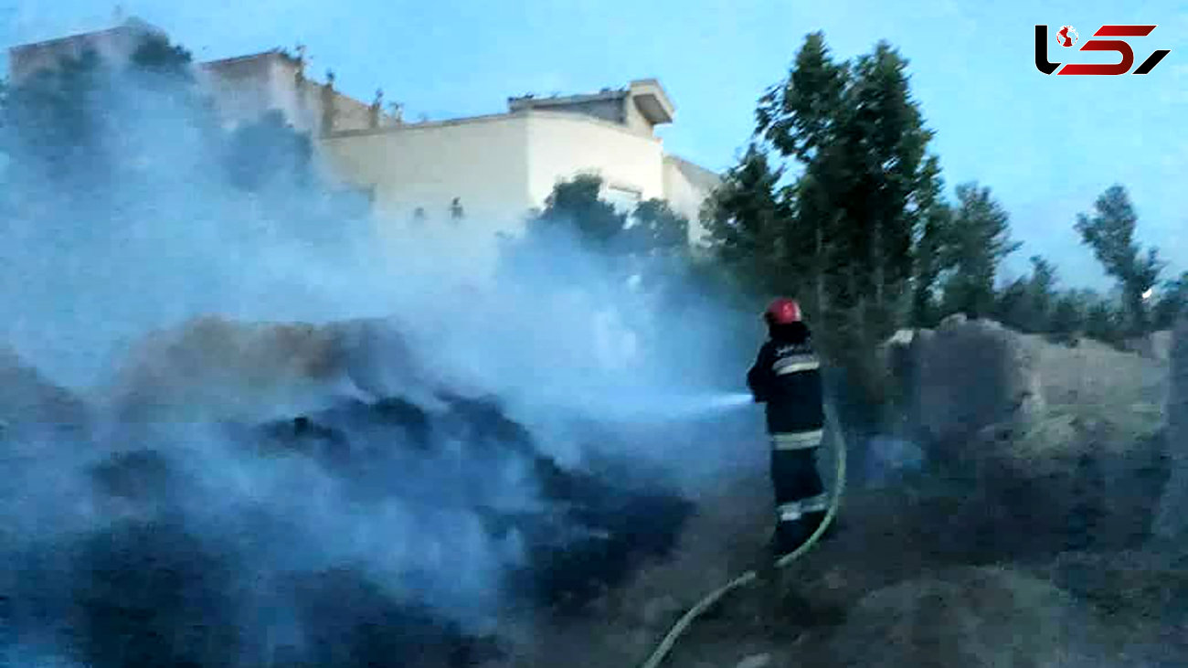 آتش سوزی انبار ذخیره سفال‌های گندم در اصفهان 