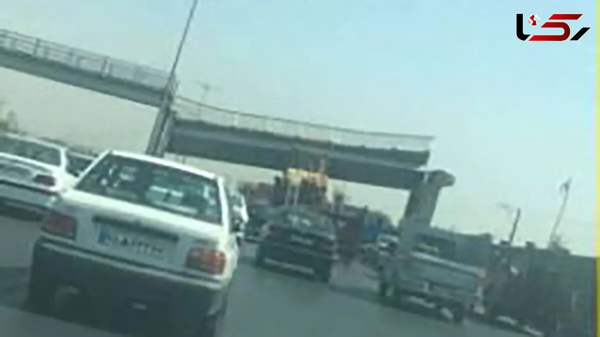 عکس / سقوط پل عابر پیاده در اتوبان ذوب‌آهن