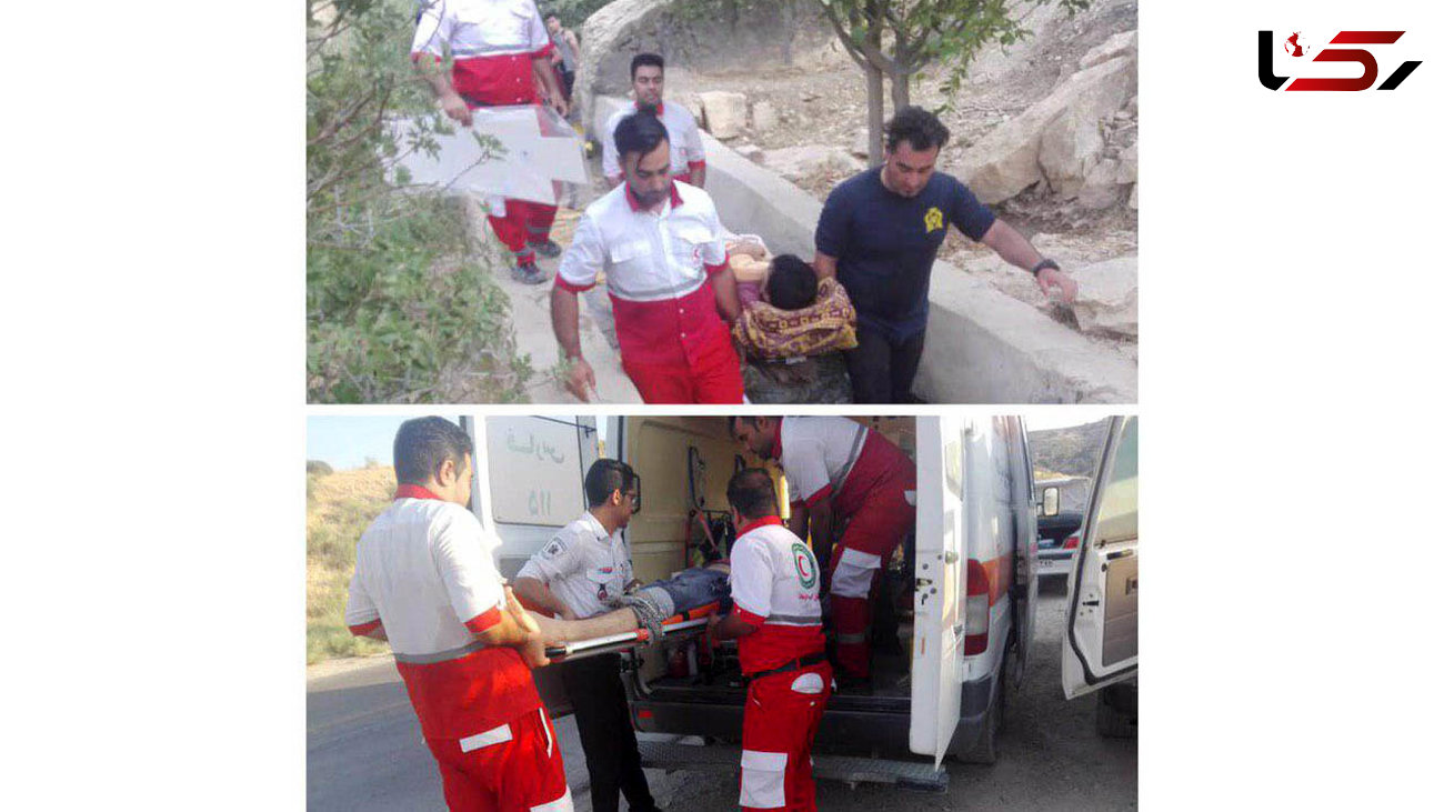 نجات مرد 42 ساله از مرگ حتمی پس از سقوط از ارتفاعات فارس + عکس