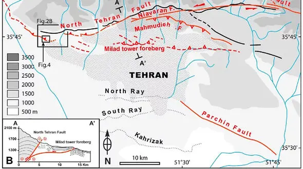گسل ایوانکی کجای تهران قرار دارد ! / لرزش ویرانگر تهران از افسریه کلید می خورد !