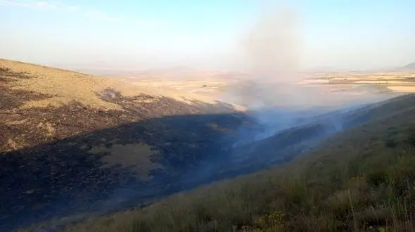 مراتع غرب اصفهان در آتش بی احتیاطی سوخت!/مدیریت بحران، عوامل انسانی را مقصر دانست +فیلم 