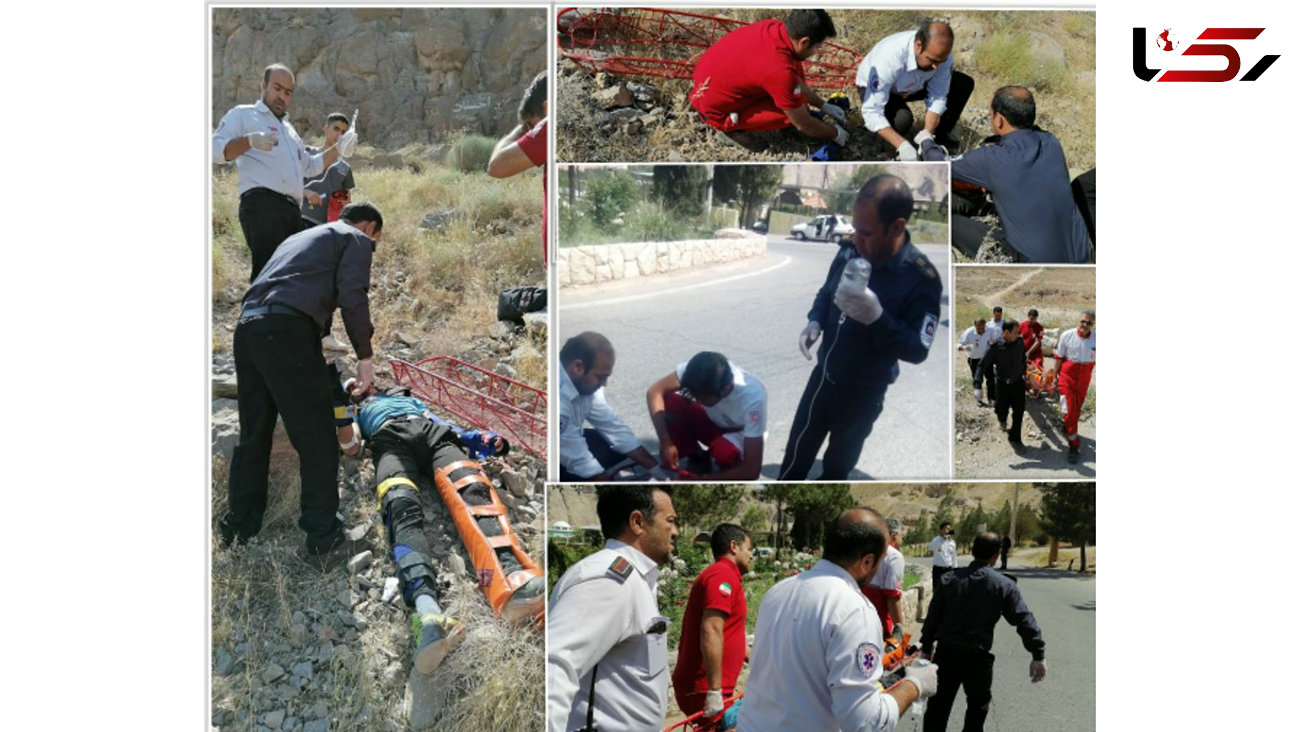 سقوط 3 کوهنورد جوان از کوه صاحب الزمان کرمان + عکس