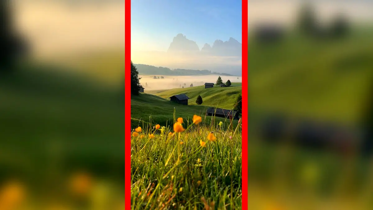 فیلم منظره خیره‌کننده دولومیت ایتالیا