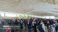 ازدحام زائران اربعین در مرز مهران