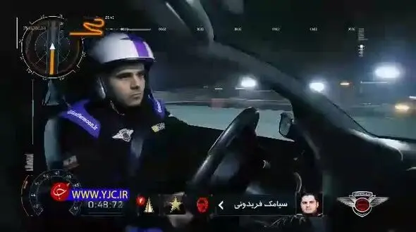 حضور بهرنگ علوی در مسابقه اتومبیلرانی «دست فرمون»