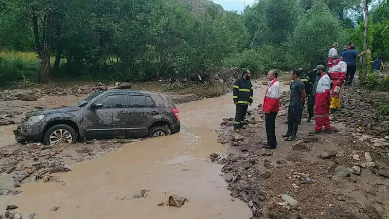سیل تابستانی روستای لیقوان