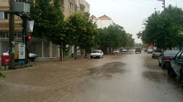 سیل و طوفان شدید در گرگان+ تصاویر
