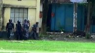 گزارش تصویری از حمله مهاجمان به پلیس در محل برگزاری نماز عید+فیلم