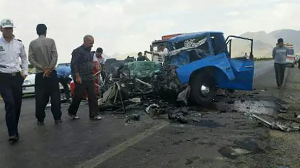 چهار کشته در تصادف خونین نیسان با پراید + عکس