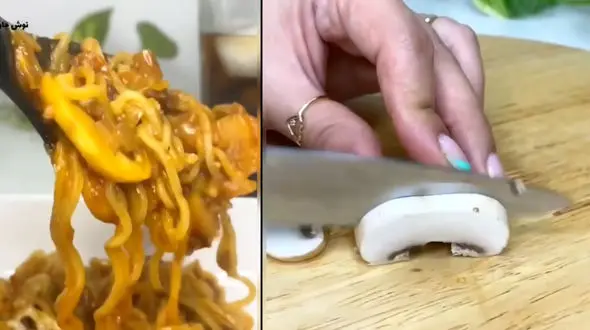 ریزه کاری ها در پخت نودل / فیلم