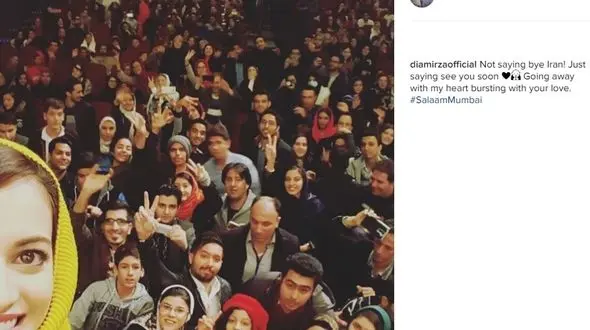سلفی سوپراستار زن هندی با هوادارانش در ایران +عکس 
