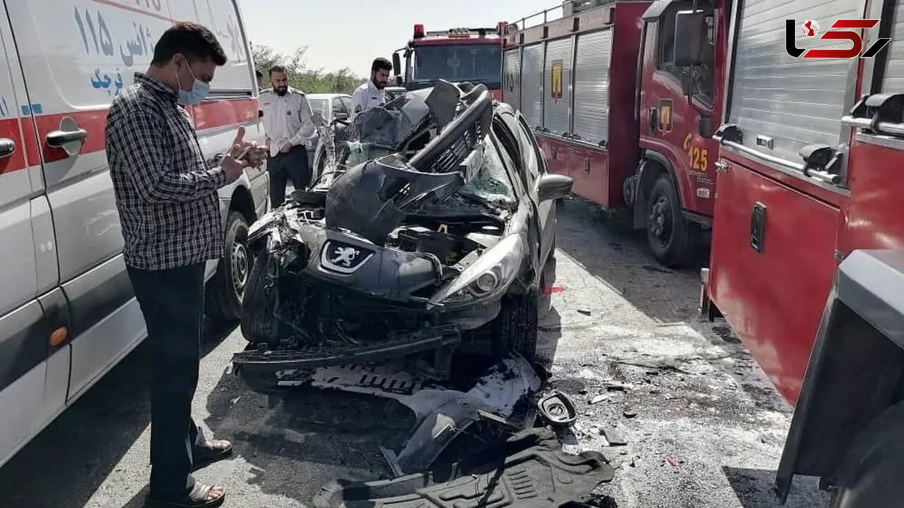 تصادف ماشین میلیاردی در کورس با 206 + فیلم
