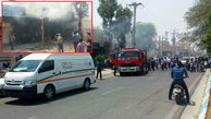 انفجار کپسول گاز CNG در کارگاه تراشکاری / 3 نفر سوختند + عکس