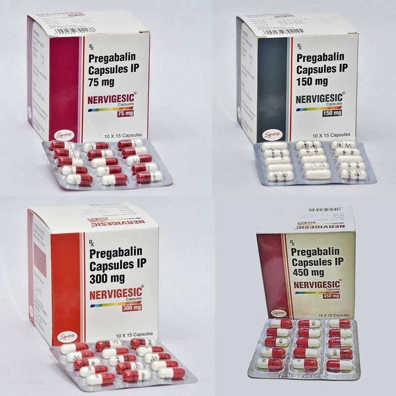 انواع دوزهای Pregabalin