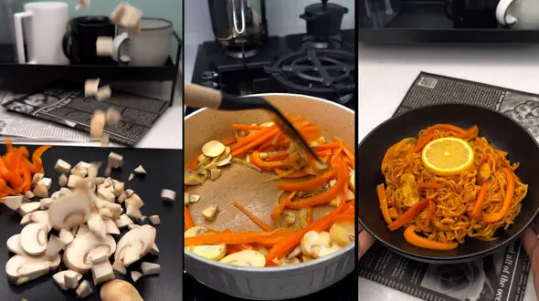 طرز تهیه نودل متفاوت 