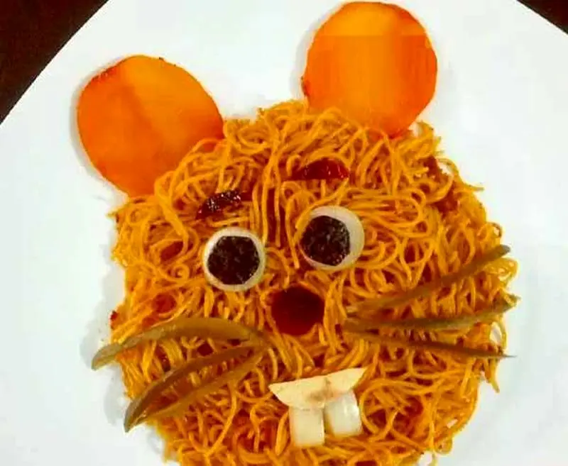 تزیین ماکارونی با سیب زمینی با بهترین رسپی برای ته دیگ خوشمزه خاص