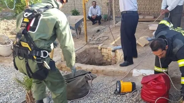  برق گرفتگی مرگبار یک مرد در قعر چاه+ عکس