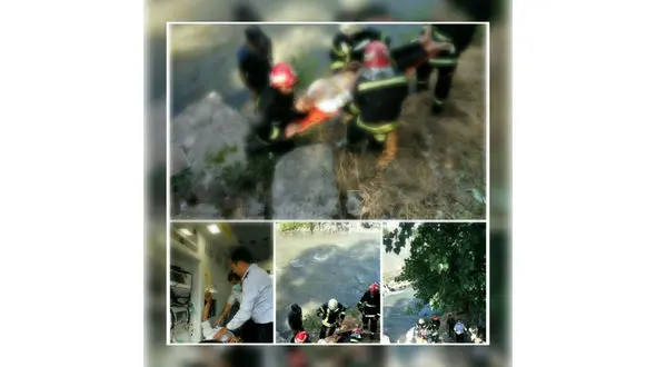 سقوط مرد جوان در رودخانه رشت / او زنده ماند + عکس