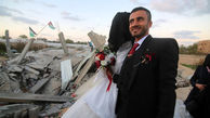جشن عروسی روی ویرانه‌های غزه