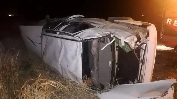 واژگونی خونین  پراید در جاده فاروج به قوچان