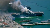 فیلم لحظه انفجار ناو هواپیمابر ارتش آمریکا  / امروز رخ داد
