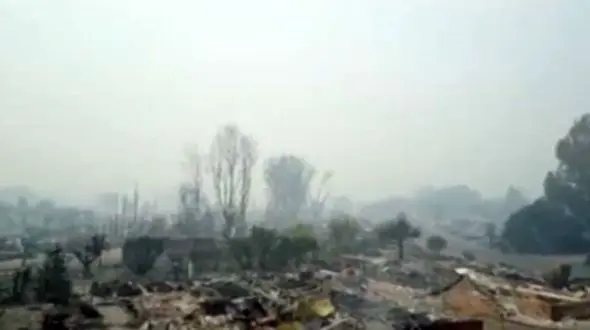 تصاویر هوایی از  کالیفرنیا ی سوخته پس از آتش سوزی+ فیلم واقعا دیدنی