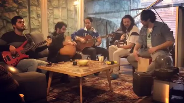 دورهمی موسیقیایی امیر عباس گلاب و دوستانش+فیلم