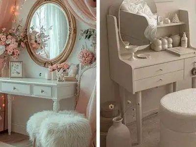 شیک‌ ترین مدل‌ های میز آرایش چوبی سفید که در سال جدید ترند شده‌ اند