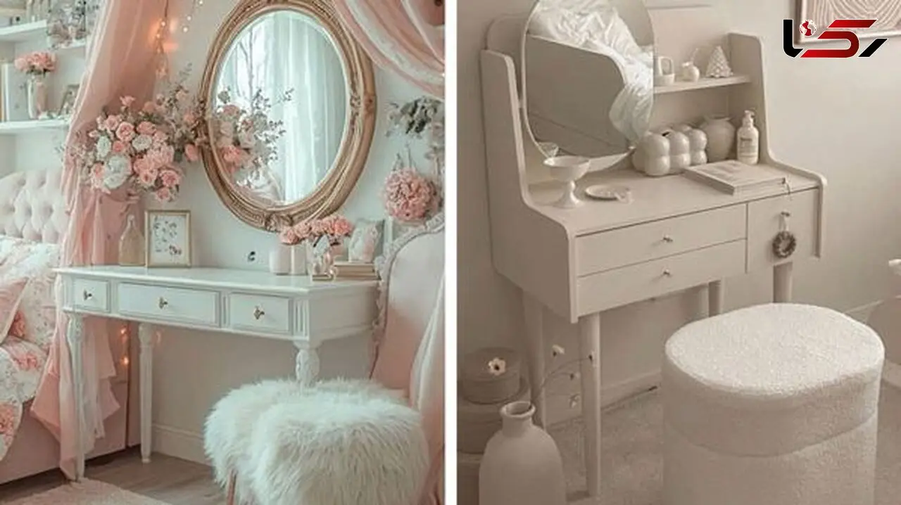 شیک‌ ترین مدل‌ های میز آرایش چوبی سفید که در سال جدید ترند شده‌ اند