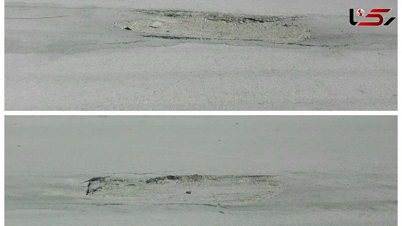 نشست آسفالت  در خیابان کارگر  