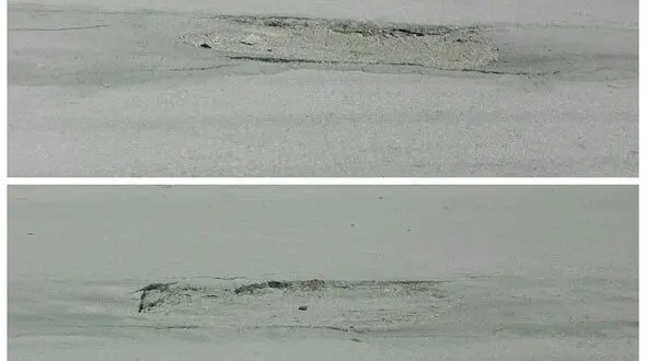 نشست آسفالت  در خیابان کارگر  