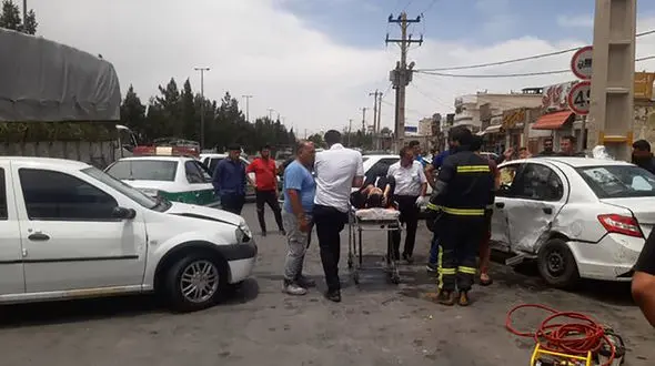 تصادف خونین ال نود با سینا در شیراز 